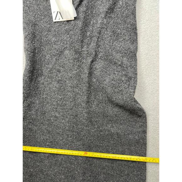 Zara Collection Womens Wool Tubetop Bodycon Dress L Modern Retro Mcm Minimalist - Picture 8 of 11